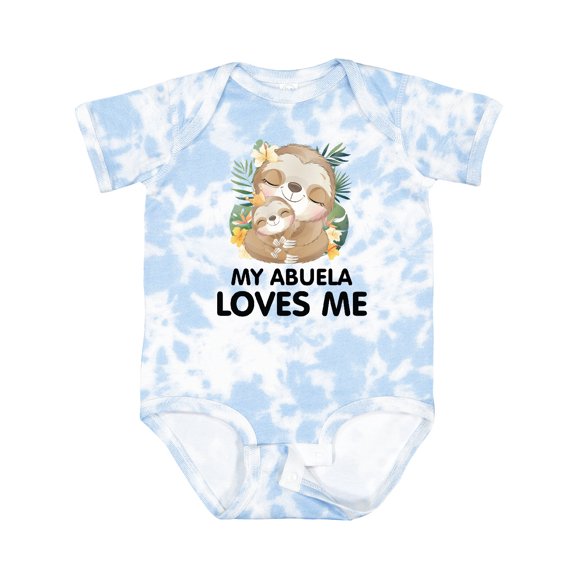 Inktastic Cute Kawaii Sloth My Abuela Loves Me Boys or Girls Baby Bodysuit