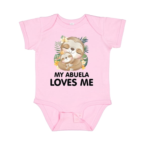 Inktastic Cute Kawaii Sloth My Abuela Loves Me Boys or Girls Baby Bodysuit