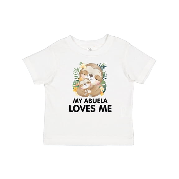 Inktastic Cute Kawaii Sloth My Abuela Loves Me Boys or Girls Baby T-Shirt