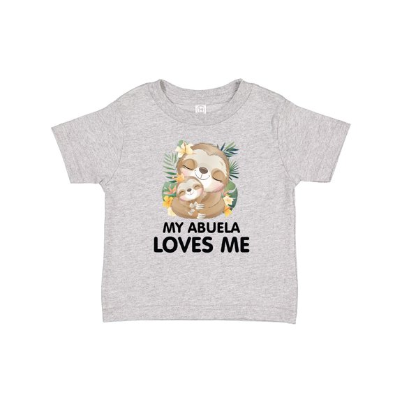 Inktastic Cute Kawaii Sloth My Abuela Loves Me Boys or Girls Baby T-Shirt