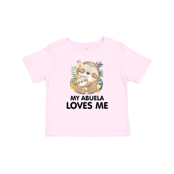 Inktastic Cute Kawaii Sloth My Abuela Loves Me Boys or Girls Baby T-Shirt