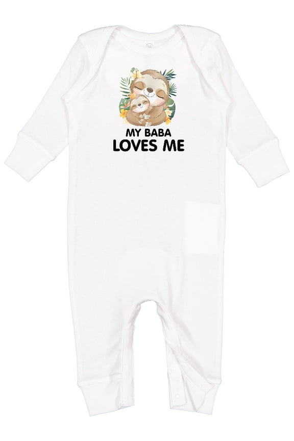 Cute Kawaii Sloth My Baba Loves Me Baby Romper Coveralls