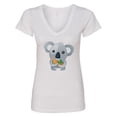 thumbnail image 1 of Inktastic Cute Koala Bear Women's V-Neck T-Shirt, 1 of 5