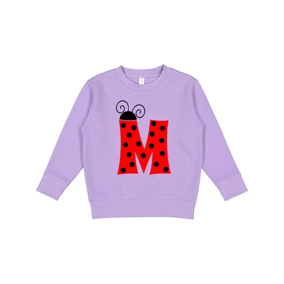 Inktastic Cute Lady Bug Initial M Toddler Sweatshirt
