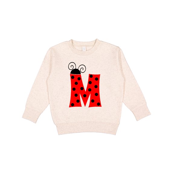 Inktastic Cute Lady Bug Initial M Toddler Sweatshirt