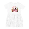 thumbnail image 1 of Inktastic Cute Lamb with Pink and Flowers Girls Toddler Dress, 1 of 5
