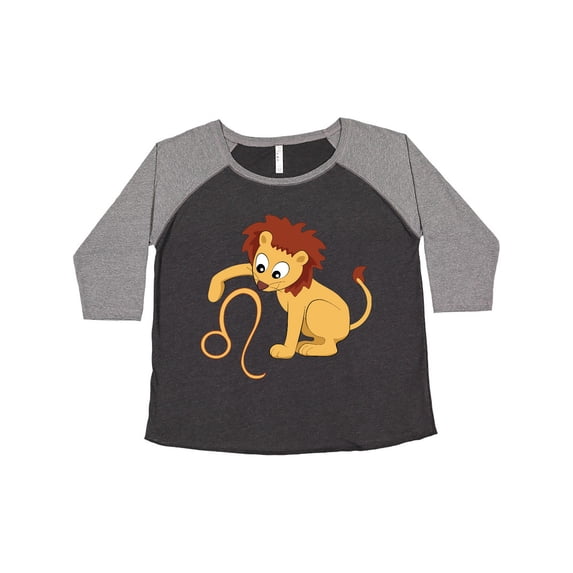 Inktastic Cute Leo the Lion Zodiac sign Women's Plus Size T-Shirt
