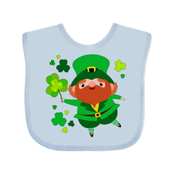 Inktastic Cute Leprechaun for St. Patrick's Day Boys or Girls Baby Bib