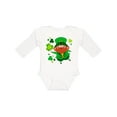 thumbnail image 1 of Inktastic Cute Leprechaun for St. Patrick's Day Boys or Girls Long Sleeve Baby Bodysuit, 1 of 5