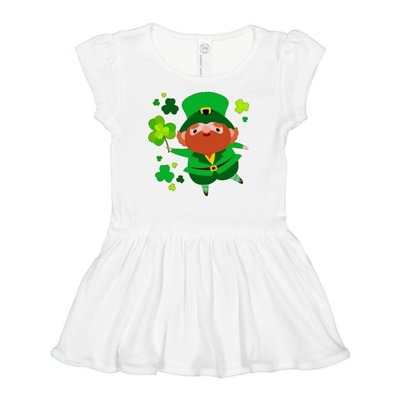 Inktastic Cute Leprechaun for St. Patrick's Day Girls Baby Dress