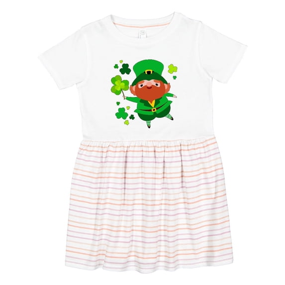Inktastic Cute Leprechaun for St. Patrick's Day Girls Toddler Dress