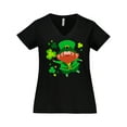 thumbnail image 1 of Inktastic Cute Leprechaun for St. Patrick's Day Women's Plus Size V-Neck T-Shirt, 1 of 5