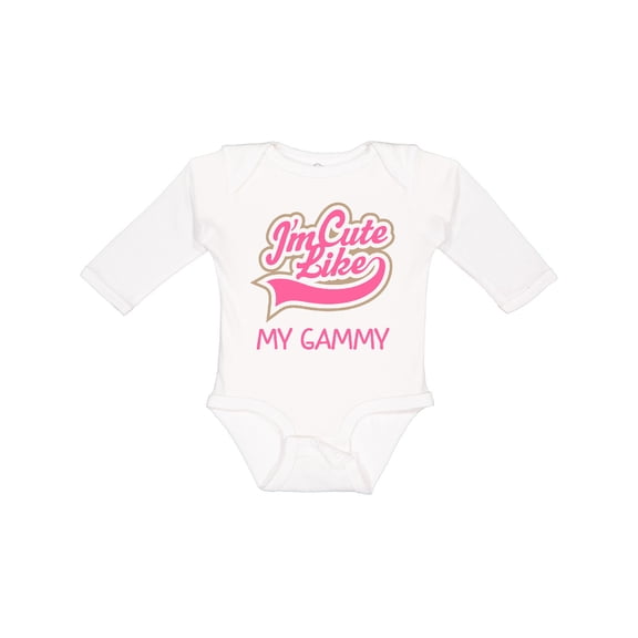 Inktastic Cute Like My Gammy Girls Long Sleeve Baby Bodysuit