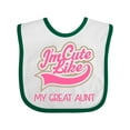 thumbnail image 1 of Inktastic Cute Like My Great Aunt Girls Baby Bib, 1 of 4