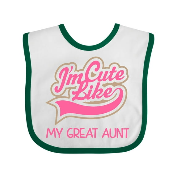 Inktastic Cute Like My Great Aunt Girls Baby Bib