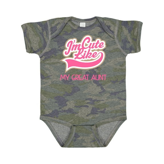 Inktastic Cute Like My Great Aunt Girls Baby Bodysuit