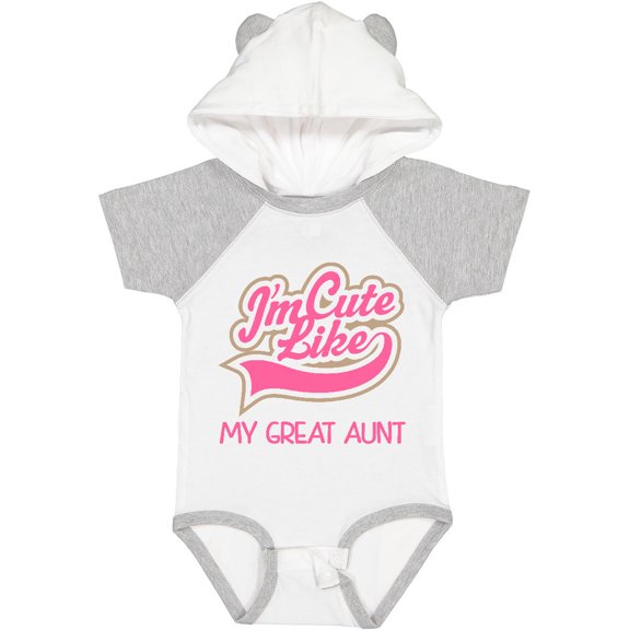 Inktastic Cute Like My Great Aunt Girls Baby Bodysuit