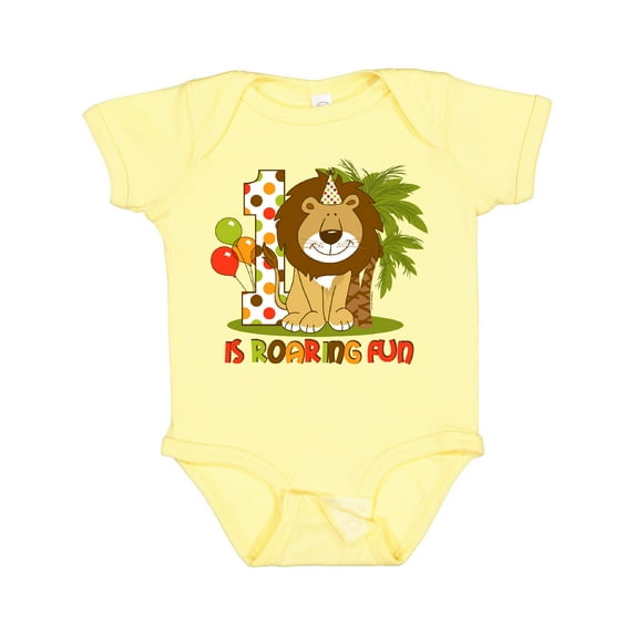 Inktastic Cute Lion 1st Birthday Boys Baby Bodysuit