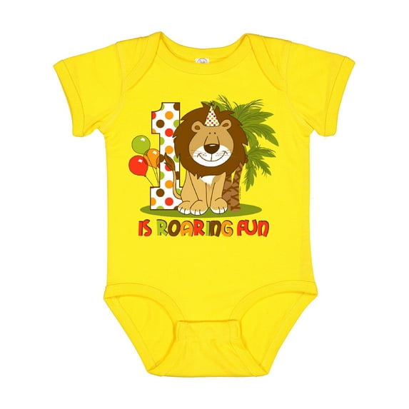 Inktastic Cute Lion 1st Birthday Boys Baby Bodysuit