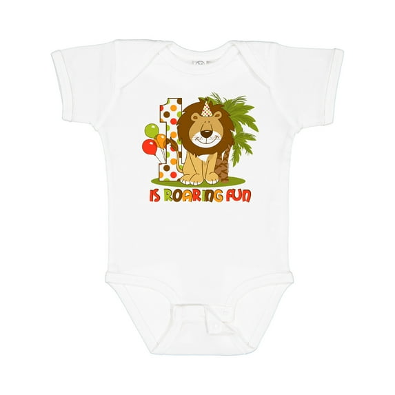 Inktastic Cute Lion 1st Birthday Boys Baby Bodysuit
