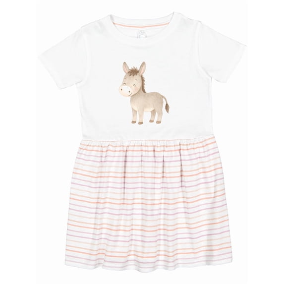 Inktastic Cute Little Donkey Girls Toddler Dress