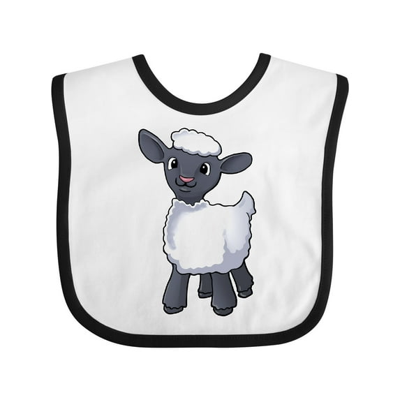 Inktastic Cute Little Lamb Boys or Girls Baby Bib