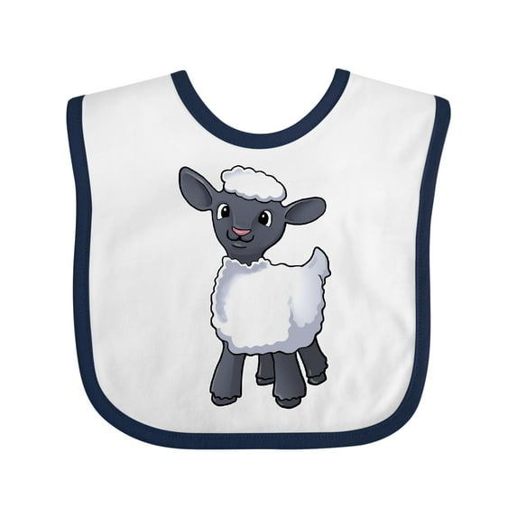 Inktastic Cute Little Lamb Boys or Girls Baby Bib