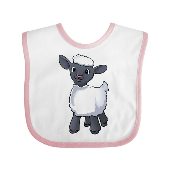 Inktastic Cute Little Lamb Boys or Girls Baby Bib