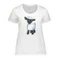 thumbnail image 1 of Inktastic Cute Little Lamb Women's Plus Size T-Shirt, 1 of 5