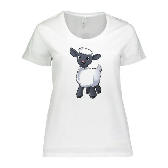 Inktastic Cute Little Lamb Women's Plus Size T-Shirt