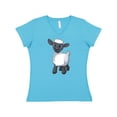 thumbnail image 1 of Inktastic Cute Little Lamb Women's V-Neck T-Shirt, 1 of 5