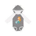thumbnail image 1 of Inktastic Cute Little Mermaid, Orange Hair, Purple Sea Star Girls Long Sleeve Baby Bodysuit, 1 of 5