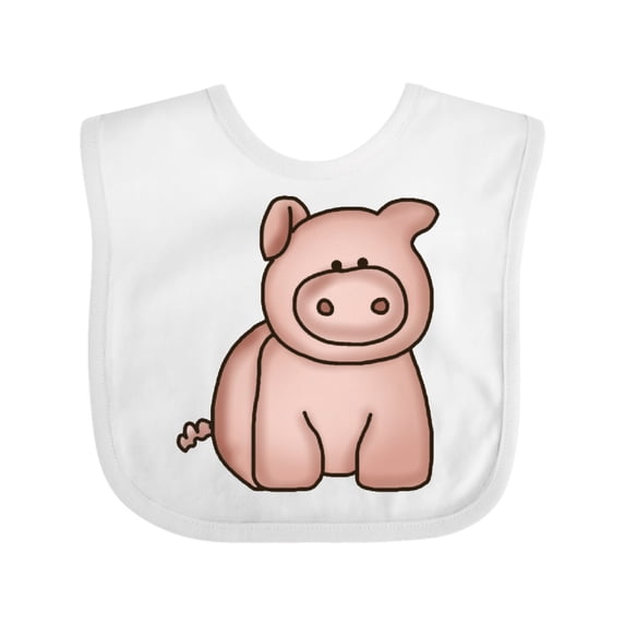 Inktastic Cute Little Pig Boys or Girls Baby Bib