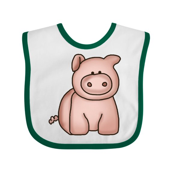 Inktastic Cute Little Pig Boys or Girls Baby Bib