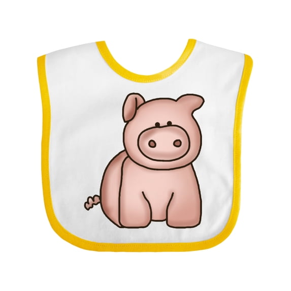 Inktastic Cute Little Pig Boys or Girls Baby Bib