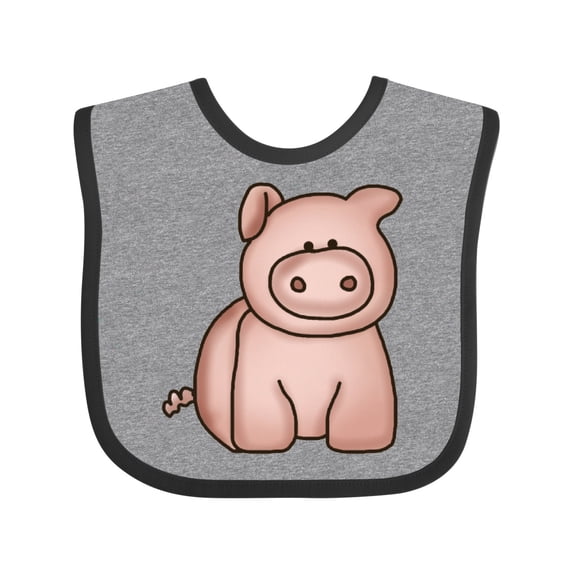 Inktastic Cute Little Pig Boys or Girls Baby Bib