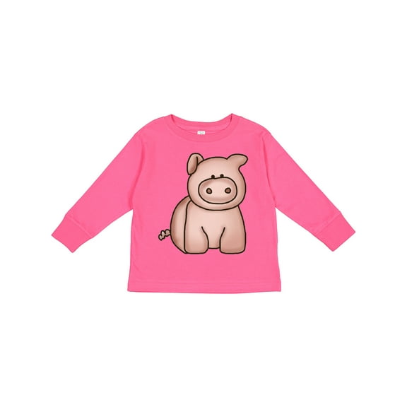 Inktastic Cute Little Pig Boys or Girls Long Sleeve Toddler T-Shirt