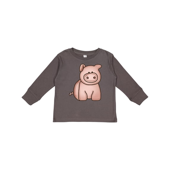 Inktastic Cute Little Pig Boys or Girls Long Sleeve Toddler T-Shirt