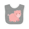 thumbnail image 1 of Inktastic Cute Little Pink Farm Pig Boys or Girls Baby Bib, 1 of 4