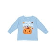thumbnail image 1 of Inktastic Cute Little Pumpkin with Fall Leaves Boys or Girls Long Sleeve Toddler T-Shirt, 1 of 5