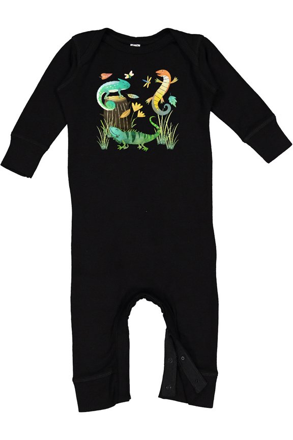 Cute Lizards Hanging out Baby Romper Coveralls