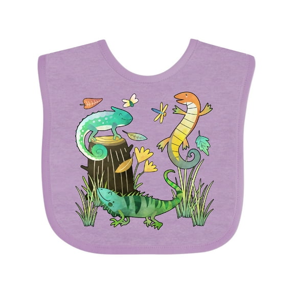 Inktastic Cute Lizards Hanging out Boys or Girls Baby Bib