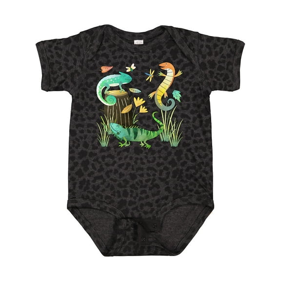 Inktastic Cute Lizards Hanging out Boys or Girls Baby Bodysuit
