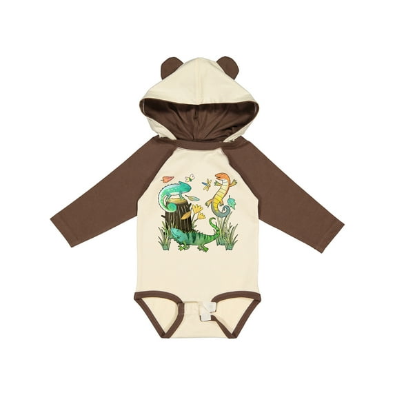 Inktastic Cute Lizards Hanging out Boys or Girls Long Sleeve Baby Bodysuit
