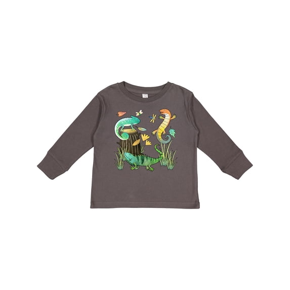 Inktastic Cute Lizards Hanging out Boys or Girls Long Sleeve Toddler T-Shirt