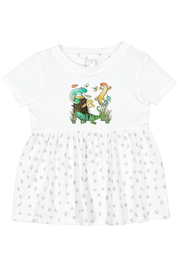Cute Lizards Hanging out Girls Baby Dress