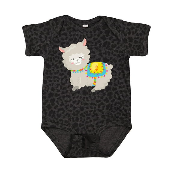 Inktastic Cute Llama with Colorful Blanket Boys or Girls Baby Bodysuit