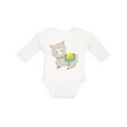 thumbnail image 1 of Inktastic Cute Llama with Colorful Blanket Boys or Girls Long Sleeve Baby Bodysuit, 1 of 5