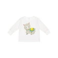 thumbnail image 1 of Inktastic Cute Llama with Colorful Blanket Boys or Girls Long Sleeve Toddler T-Shirt, 1 of 5