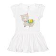 thumbnail image 1 of Inktastic Cute Llama with Colorful Blanket Girls Baby Dress, 1 of 4